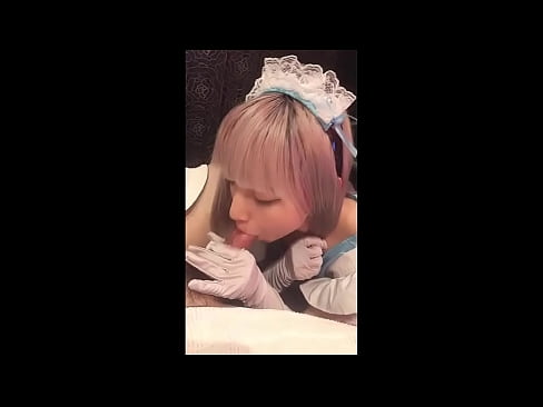 ❤️ Idol Japanese [mayuka], Aṣọ iranṣẹbinrin Faranse, apakan 1, ifefẹfẹ ati fifẹ kuro pẹlu ipara ❤  si wa