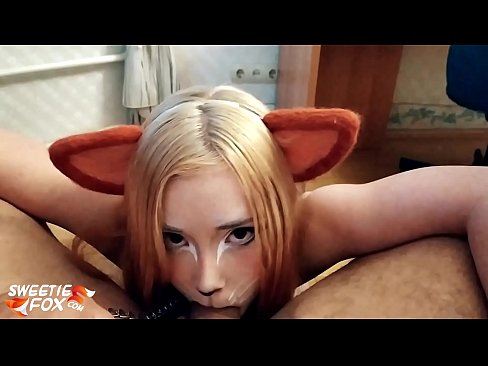 ❤️ Kitsune gbe dick ati pẹlu ni ẹnu rẹ ❤  si wa